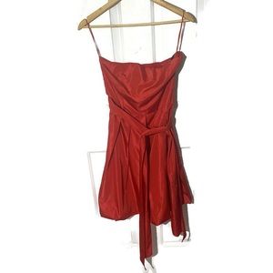 Zara holiday dress size M red